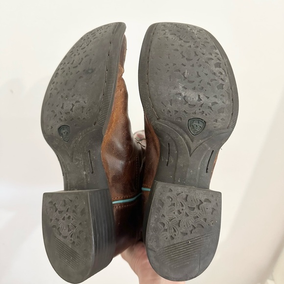 ARIAT Round Up Ryder Western Boots Sassy Brown Women's Size 8 B - Picture 8 of 8